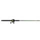 Zebco 606 Big Cat Spincast Reel and Rod Combo, 7ft 2-PC Telescopic Rod, Medium-Heavy, Moderate-Fast, SZ 60 Reel, 11-PC Eagle Claw Tackle Kit, RH Retrieve, Green, 606BCEC702MH.FB4