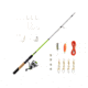 Zebco Ready Tackle Lake/Pond 20sz 6 ft Spinning Combo w/Eagle Claw Tackle, 2 Pieces, Medium Light, 21-44696