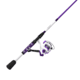 Zebco Roam Spinning Reel and Rod Combo, 6ft 2-PC Fiberglass Pole, Split ComfortGrip Handle, Soft-Touch Handle Knob, SZ 20 Reel, Purple, ROAMPR20602ML.NS3