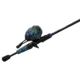 Zebco Roam Spincast Reel and Rod Combo, 6ft 2-PC Fiberglass Pole, ComfortGrip Handle, QuickSet Anti-Reverse Reel, Pre-Spooled w/ 10lb Zebco Line, Blue/Green, ROAMBG3602M.NS3