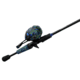 Zebco Roam Spincast Reel and Rod Combo, 6ft 2-PC Fiberglass Pole, ComfortGrip Handle, QuickSet Anti-Reverse Reel, Pre-Spooled w/ 10lb Zebco Line, Blue/Green, ROAMBG3602M.NS3