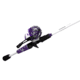 Zebco Roam Spincast Reel and Rod Combo, 6ft 2-PC Fiberglass Pole, ComfortGrip Handle, QuickSet Anti-Reverse Reel, Pre-Spooled w/ 10lb Zebco Line, Purple, ROAMPR3602M.NS3