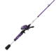 Zebco Roam Baitcast Reel and Rod Combo, 6ft 6in 2-PC Fiberglass Pole w/ Split-Grip MaxTac Handle, Lightweight Graphite Frame, RH Retrieve, Purple, ROAMPR100662MH.NS3