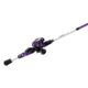 Zebco Roam Baitcast Reel and Rod Combo, 6ft 6in 2-PC Fiberglass Pole w/ Split-Grip MaxTac Handle, Lightweight Graphite Frame, RH Retrieve, Purple, ROAMPR100662MH.NS3
