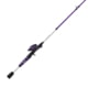 Zebco Roam Baitcast Reel and Rod Combo, 6ft 6in 2-PC Fiberglass Pole w/ Split-Grip MaxTac Handle, Lightweight Graphite Frame, RH Retrieve, Purple, ROAMPR100662MH.NS3