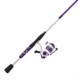Zebco Roam Spinning Reel and Rod Combo, 6ft 6in 2-PC Fiberglass Pole, Split ComfortGrip Handle, Soft-Touch Handle Knob, SZ 30 Reel, Purple, ROAMPR30662M.NS3