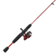 Zebco Slingshot Spinning Reel and Rod Combo, 5ft 6in 2-PC Pole, SZ 20 Reel, Changeable Righ/Left Retrieve, Pre-Spooled w/ 8lb Zebco Cajun Line, Red, SLSPRD562MLA.NS4