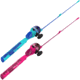 Zebco Splash Floating Spincast Combo, Tangle Feee Tip, 29in Rod, Blue, Pink