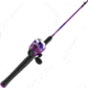 Zebco Splash Spincast Combo Rod, 6ft, Medium, Moderate, 2 Pieces, Purple, SPLPRSC602MB.NS4