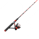 Zebco Splash Spinning Reel and Rod Combo, 6ft 2-PC Fiberglass Rod, Medium-Light, Moderate, SZ 20 Reel, 5.2-1 Ratio, 2-Bearings, All Metal Gears, Z-Splash Red, SPLZFR20602ML.NS4
