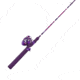 Zebco Splash Spincast Reel and Rod Combo, 6ft 1-PC Fiberglass Rod, Medium, Moderate, SZ 20 Reel, Ball Bearing System, All Metal Gears, Tidepool Purple, SPLTPPSC602M.NS4