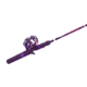 Zebco Splash Spincast Reel and Rod Combo, 6ft 1-PC Fiberglass Rod, Medium, Moderate, SZ 20 Reel, Ball Bearing System, All Metal Gears, Tidepool Purple, SPLTPPSC602M.NS4