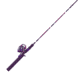 Zebco Splash Spincast Reel and Rod Combo, 6ft 1-PC Fiberglass Rod, Medium, Moderate, SZ 20 Reel, Ball Bearing System, All Metal Gears, Tidepool Purple, SPLTPPSC602M.NS4