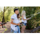 Zebco Stinger Spinning Reel and Rod Combo, 5ft 6in 2-PC Fiberglass Pole, EVA Rod Handle, SZ 10 Reel, Changeable Righ/Left Retrieve, Silver/Black, SSP10562LA.NS3