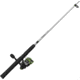 Zebco Stinger Spinning Reel and Rod Combo, 6ft 2-PC Fiberglass Pole, EVA Rod Handle, SZ 20 Reel, Changeable Righ/Left Retrieve, Built-In Hook Keeper, Silver/Black, SSP20602MLA.NS3