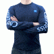 Zeiss Gear Long Sleeve T-Shirt Carl Zeiss on Sleeve, Logo on Front Left Chest, Blue, Large