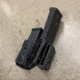 Zero9 Rifle Pistol Combo Holster, Glock .45 ACP, Molle Loks, Plain Black, Z9-4021-BLK-MLK