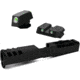 ZEV Technologies Z19 Spartan Black 3rd Gen Stripped Slide with RMR Cover Plate W/ Hiviz Tritium Nitesight Set Green W/White Outline