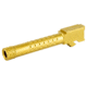 ZEV Technologies G19 9MM Threaded Dimpled Barrel, Gold, ZT-BBL-19-DS-GLD