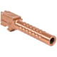 ZEV Technologies Glock 19 Gen 1-5 9mm Luger Optimized Match Non-Threaded Pistol Barrel, 1-14 Twist, Bronze PVD, BBL-19-OPT-BRZ