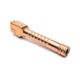 ZEV Technologies Glock 19 Gen 1-5 9mm Luger Optimized Match Threaded Pistol Barrel, 5.06in, 1-14 Twist, 1/2x28, Bronze PVD, BBL-19-OPT-TH-BRZ