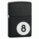 Zippo 8-Ball Classic Style Lighter, Black Matte 24331