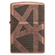 Zippo Armor Geometric 360 Design Lighter w/ Click, Brass, One Size, 49036
