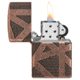 Zippo Armor Geometric 360 Design Lighter w/ Click, Brass, One Size, 49036