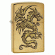 Zippo Dragon Design Brushed Brass Pocket Lighter 29725