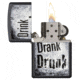 Zippo Drink Drank Drunk Pocket Lighter, 29618