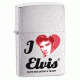 Zippo Elvis Classic Style Lighter, Brushed Chrome 28258