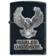Zippo Harley Eagle Lighter, Black Matte, 1.44in x 2.25in, ZP12845
