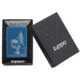 Zippo High Polish Blue Skull Design Pocket Lighter w/ Box 29704