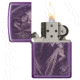 Zippo High Polish Purple Anne Stokes Pocket Lighter w/ Box 29717