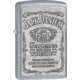 Zippo Jack Daniels Lighter, Street Chrome, 1.44 x 2.25, 207-077533
