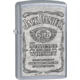 Zippo Jack Daniels Lighter, Street Chrome, 1.44" x 2.25", 207-077533