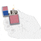 Zippo Patriotic Street Chrome Pocket Lighter 29722