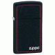 Zippo Classic Style Slim Lighter w/ Border, Black Matte 1618ZB