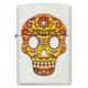 Zippo Sugar Skull Pocket Lighter, White Matte, 49003