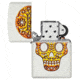 Zippo Sugar Skull Pocket Lighter, White Matte, 49003