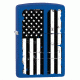 Zippo Police/Thin Blue Line - Royal Blue Matte, 86-05482
