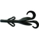 Zoom Baby Brush Hog Creature Bait, 12 Pack, 4in, Black, 042038X