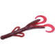 Zoom Baby Brush Hog Creature Bait, 12 Pack, 4in, Cranberry, 042431X