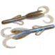 Zoom Baby Brush Hog Creature Bait, 12 Pack, 4in, Green Pumpkin Blue Flash, 042294X