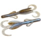 Zoom Baby Brush Hog Creature Bait, 12 Pack, 4in, Green Pumpkin Blue Flash, 042294X