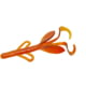Zoom Baby Brush Hog Creature Bait, 12 Pack, 4in, Motoroil, 042116X