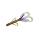 Zoom Baby Brush Hog Creature Bait, 12 Pack, 4in, Purple Watermelon, 042149X