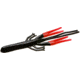 Zoom Big Critter Craw, 10 Pack, 5in, Black Red Glit/Red, 039129X