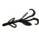 Zoom Brush Hog Creature Bait, 8 Pack, 6in, Black, 022038X