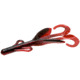 Zoom Brush Hog Creature Bait, 8 Pack, 6in, Red Shad, 022029X